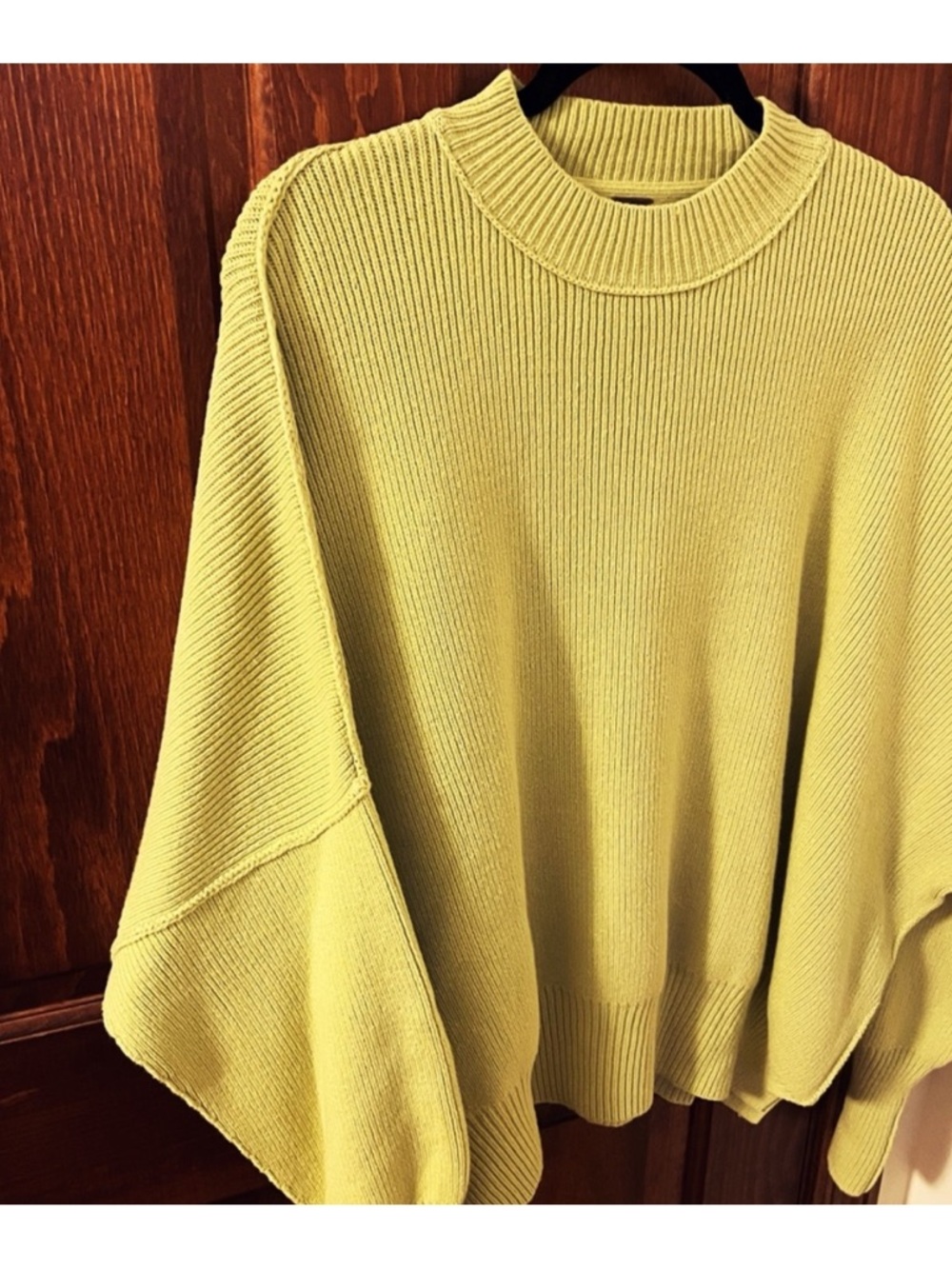 FREE PEOPLE Easy Street Tunic Sweater Pullover Knit Golden Mist NWOT Size XS - Picture 2 of 6